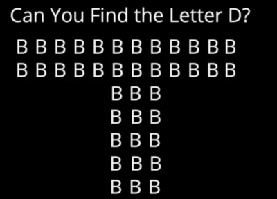 معمای تست تیزبینی: آیا می توانید حرف D را در 5 ثانیه پیدا کنید؟