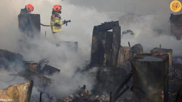 آتش سوزی در محله فقیرنشین سئول مرکز کره جنوبی